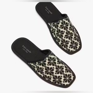 Kate Spade Flower Jacquard Dove Slippers NWOT. SOLD OUT On Website!